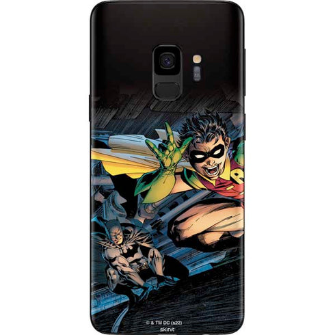 DC Comics Batman All Star Batman & Robin, The Boy Wonder ( Batman & Robin in Action) By Jim Lee Galaxy S9 Skin